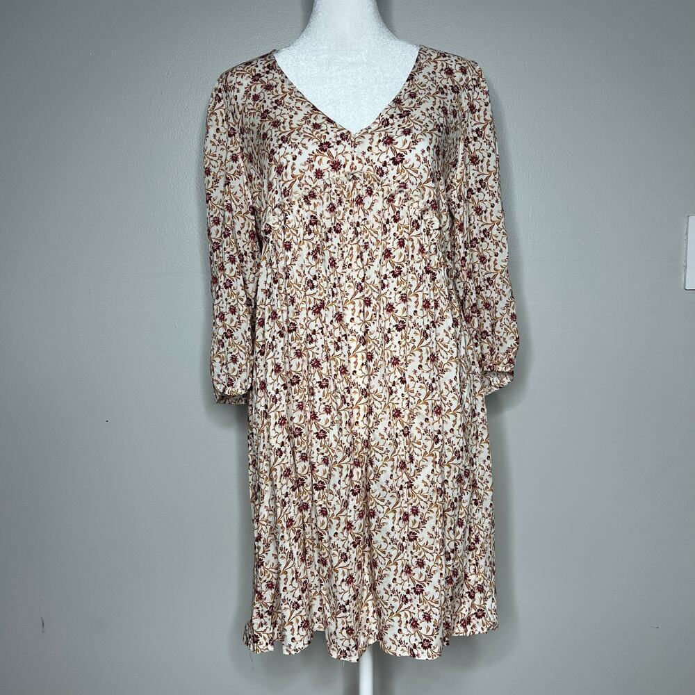 NWT Jane and Delancey Dress Size Small Long Sleeve V-Neck Boho Cottage Prairie